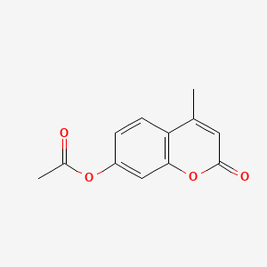 Chemical structure of 7-Acetoxy-4-methylcoumarin