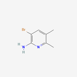 Chemical structure of 2-Amino-3-bromo-5,6-dimethylpyridine