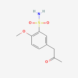 Chemical structure of 5-Acetonyl-2-methoxybenzenesulfonamide