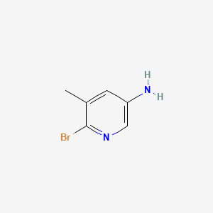 Chemical structure of 5-Amino-2-bromo-3-methylpyridine