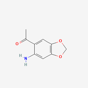 Chemical structure of 6'-Amino-3',4'-(methylenedioxy)acetophenone