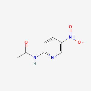 Chemical structure of 2-Acetamido-5-nitropyridine