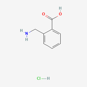 Chemical structure of 2-(Aminomethyl)benzoic acid hydrochloride