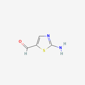 Chemical structure of 2-Aminothiazole-5-carboxaldehyde