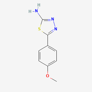 Chemical structure of 2-Amino-5-(4-methoxyphenyl)-1,3,4-thiadiazole