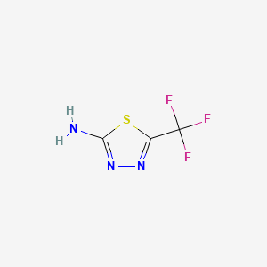 Chemical structure of 2-Amino-5-trifluoromethyl-1,3,4-thiadiazole