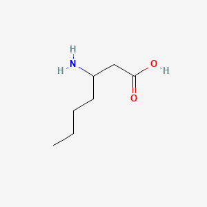 Chemical structure of 3-Aminoheptanoic acid