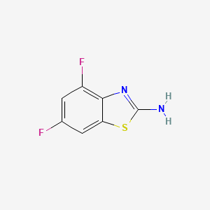 Chemical structure of 2-Amino-4,6-difluorobenzothiazole
