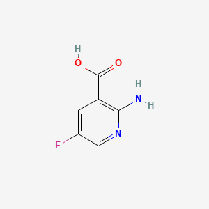 Chemical structure of 2-Amino-5-fluoronicotinic acid
