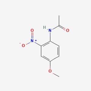 Chemical structure of 4-Acetamido-3-Nitroanisole