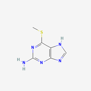 Chemical structure of 2-Amino-6-methylmercaptopurine