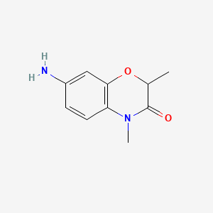Chemical structure of 7-Amino-2,4-dimethyl-2H-1,4-benzoxazin-3(4H)-one