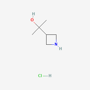 Chemical structure of 2-Azetidin-3-yl-propan-2-ol hydrochloride
