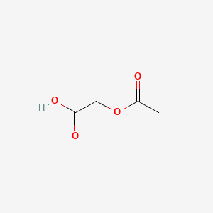 Chemical structure of Acetoxyacetic acid