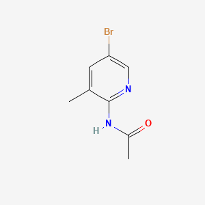 Chemical structure of 2-Acetylamino-5-bromo-3-methylpyridine
