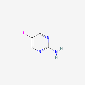Chemical structure of 2-Amino-5-iodopyrimidine