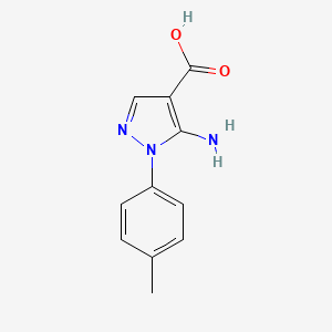 Chemical structure of 5-Amino-1-(4-methylphenyl)-1H-pyrazole-4-carboxylic acid