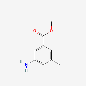 Chemical structure of 3-Amino-5-methyl-benzoic acid methyl ester