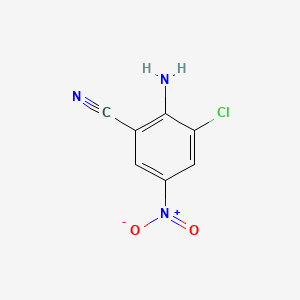 Chemical structure of 2-Amino-3-chloro-5-nitrobenzonitrile
