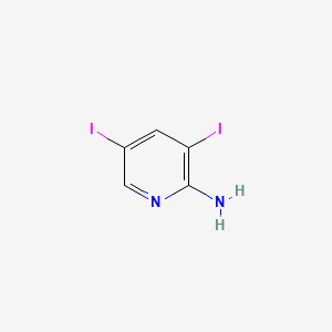Chemical structure of 3,5-Diiodopyridin-2-amine