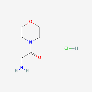 Chemical structure of 2-Amino-1-(4-morpholinyl)ethanone hydrochloride