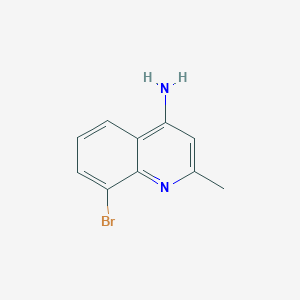 Chemical structure of 4-Amino-8-bromo-2-methylquinoline