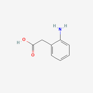 Chemical structure of (2-Aminophenyl)acetic acid