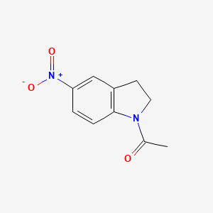 Chemical structure of 1-Acetyl-5-nitroindoline