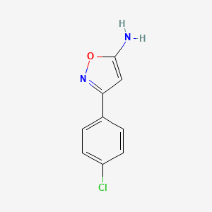 Chemical structure of 5-Amino-3-(4-chlorophenyl)isoxazole