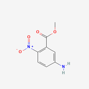 Chemical structure of 5-Amino-2-nitro-benzoic acid methyl ester