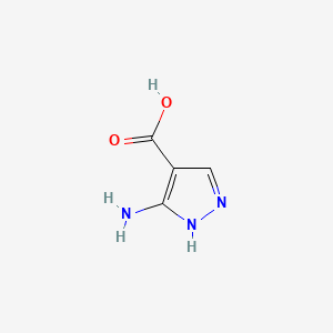 Chemical structure of 3-Amino-4-pyrazolecarboxylic acid