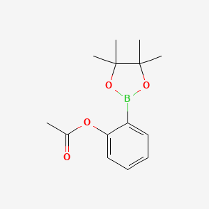 Chemical structure of 2-Acetoxyphenylboronic acid pinacol ester