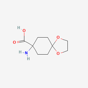 Chemical structure of 1-Amino-4-oxocyclohexanecarboxylic acid ethylene ketal
