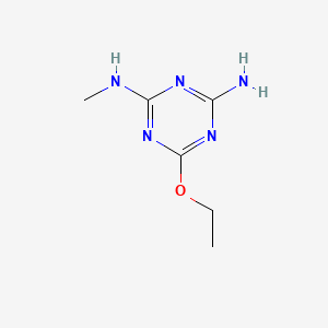 Chemical structure of 2-Amino-4-ethoxy-6-(methylamino)-1,3,5-triazine