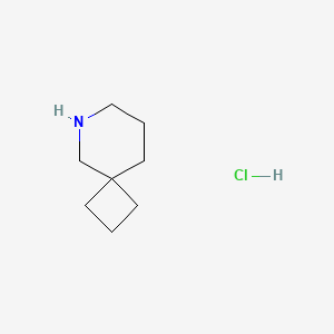 Chemical structure of 6-azaspiro[3.5]nonane hydrochloride