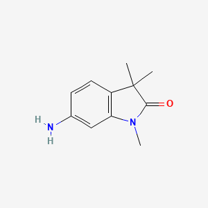 Chemical structure of 6-amino-1,3,3-trimethyl-2,3-dihydro-1H-indol-2-one
