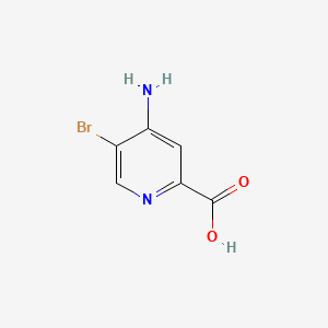 Chemical structure of 4-amino-5-bromopyridine-2-carboxylic acid