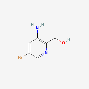 Chemical structure of (3-amino-5-bromopyridin-2-yl)methanol