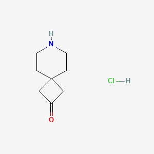 Chemical structure of 7-azaspiro[3.5]nonan-2-one hydrochloride