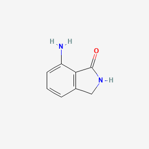Chemical structure of 7-amino-2,3-dihydro-1H-isoindol-1-one