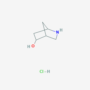 Chemical structure of 2-azabicyclo[2.2.1]heptan-5-ol hydrochloride