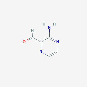 Chemical structure of 3-aminopyrazine-2-carbaldehyde