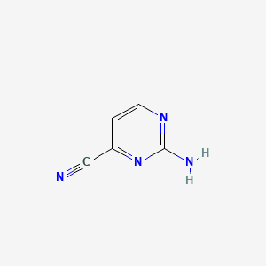 Chemical structure of 2-aminopyrimidine-4-carbonitrile