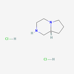 Chemical structure of (8aS)-octahydropyrrolo[1,2-a]piperazine dihydrochloride