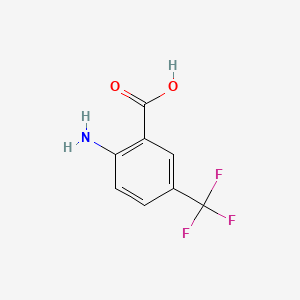 Chemical structure of 2-amino-5-(trifluoromethyl)benzoic acid
