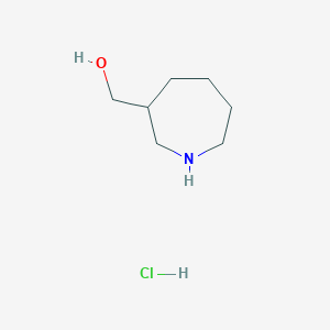 Chemical structure of azepan-3-ylmethanol hydrochloride