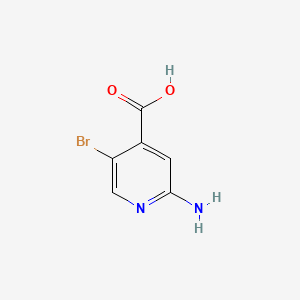 Chemical structure of 2-Amino-5-bromoisonicotinic acid