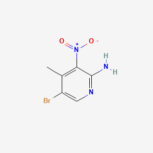 Chemical structure of 2-Amino-5-bromo-4-methyl-3-nitropyridine