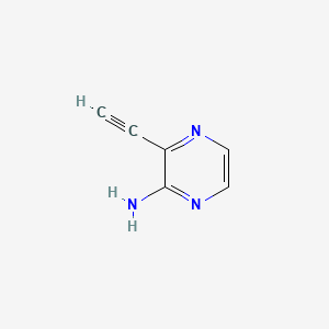 Chemical structure of 2-Amino-3-ethynylpyrazine