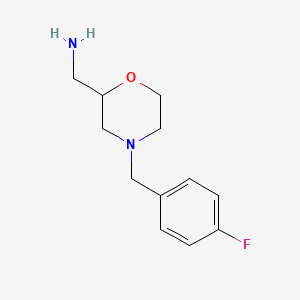 Chemical structure of 2-Aminomethy-4-(4-fluorobenzyl)morpholine